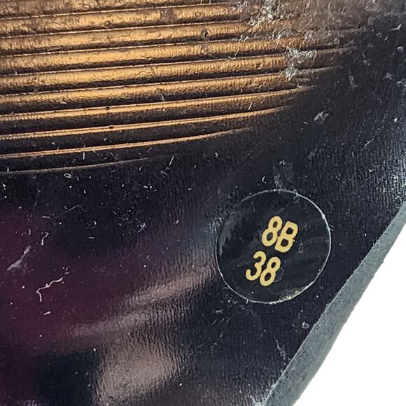 BCBGirls T Strap Heels sz 8B Women Black Suede Leather 4" Retro 1940s Whimsigoth - Picture 10 of 11